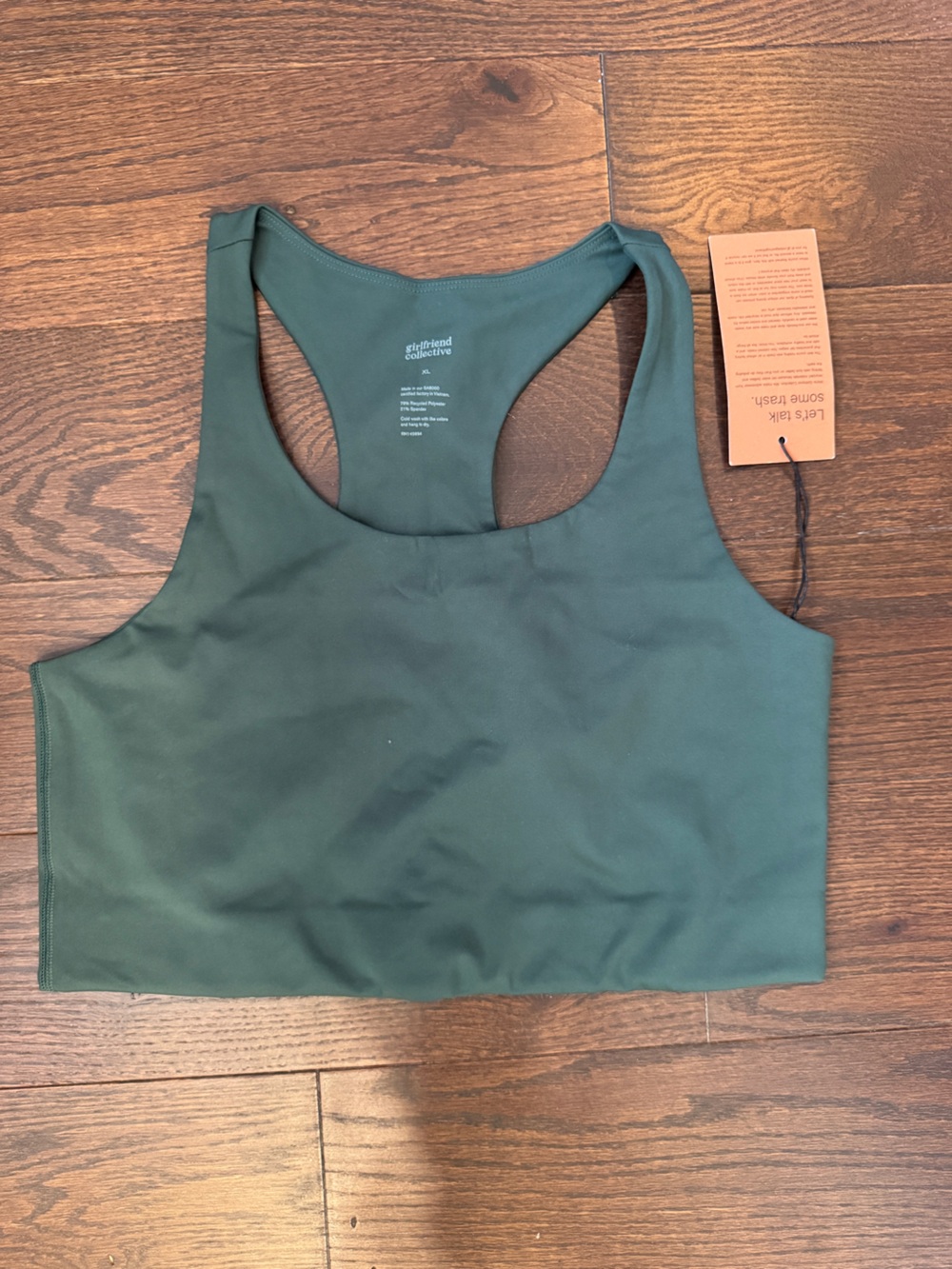 girlfriend collective Forest Green Racerback Sports Bra